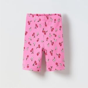 ZARA CHERRY PRINTED CYCLING SHORTS